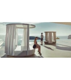 Bain De Soleil Avec Toit Et Dossier Inclinable Rond Vela V4 -Mobilier Pour Maison bain de soleil avec toit et dossier inclinable rond vela v4 3