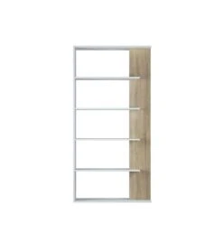 Bibliothèque Blanc Et Chêne FOET S26 -Mobilier Pour Maison bibliotheque blanc chene foet 2