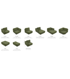 Canapé Modulable Die I4-195 -Mobilier Pour Maison canape modulable dielo noeme poldem i4 4