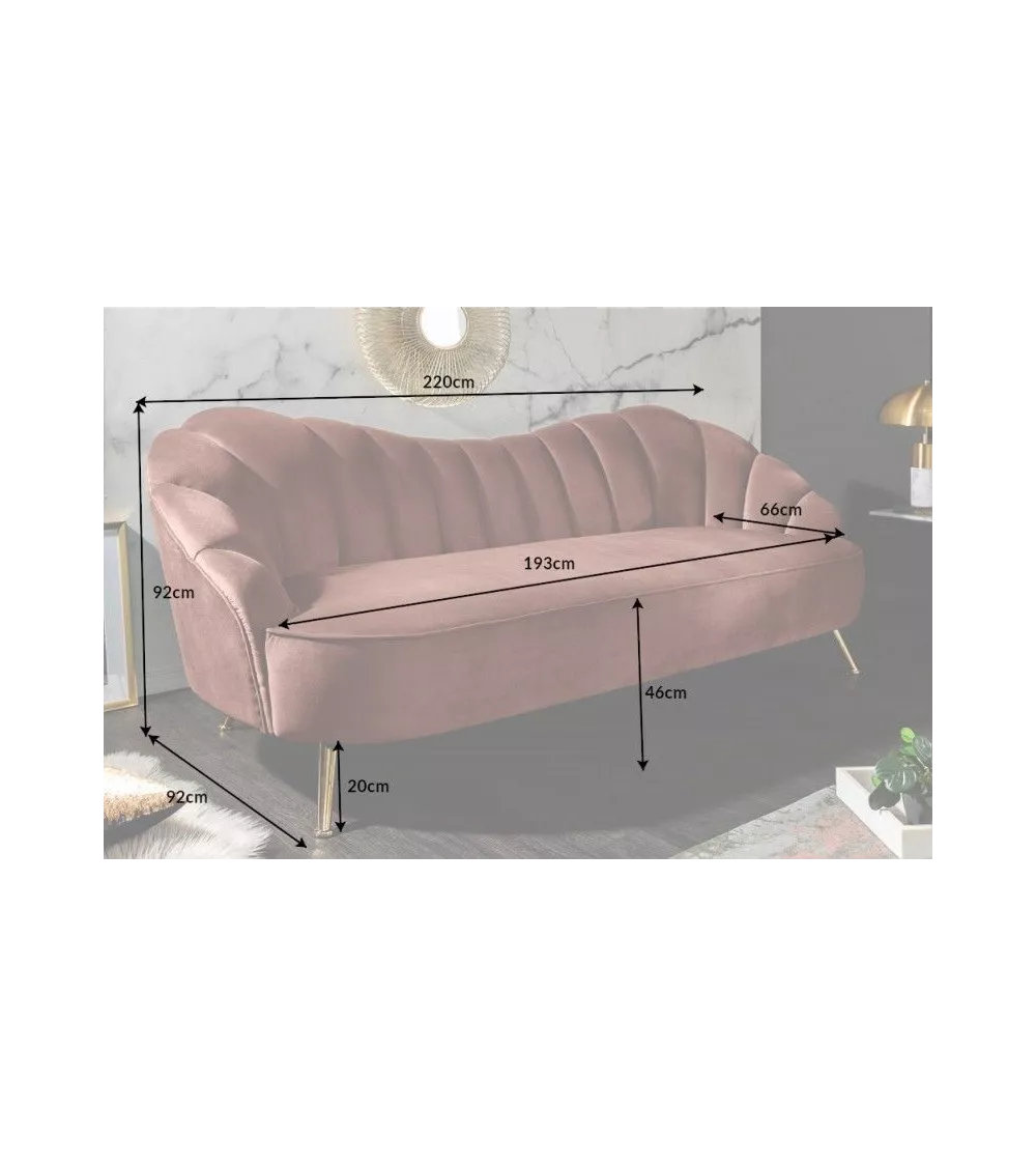 Canapé 3 Places Arielle Framboise I5 6 Canapé 3 Places Arielle Framboise I5 – Image 6