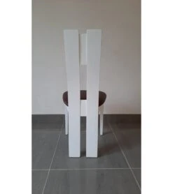 Chaise Contemporaine Ella Blanche Assise Marron -Mobilier Pour Maison chaise contemporaine ella blanche assise marron 2