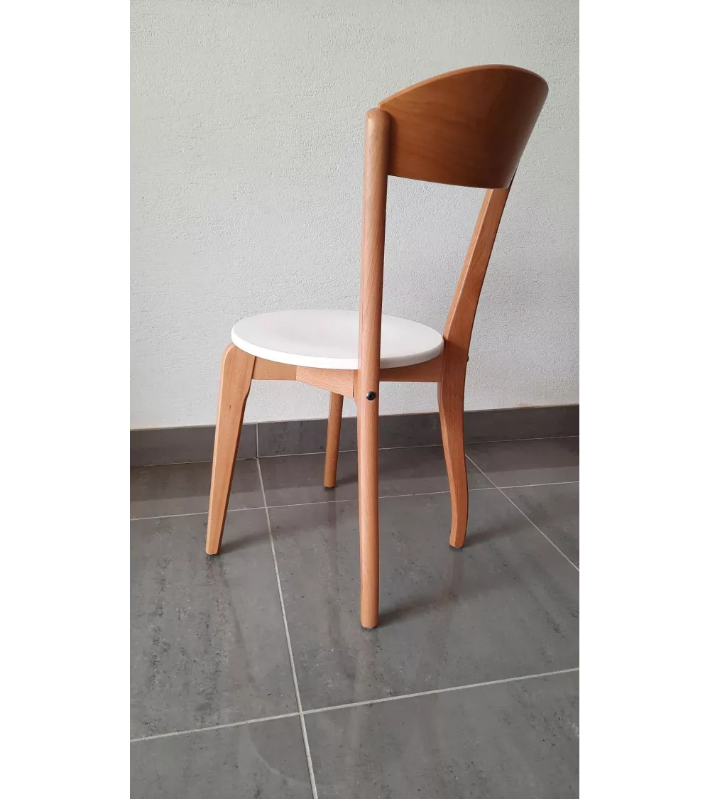 Chaise Design 108 Assise Blanche Carayon C3 2 Chaise Design 108 Assise Blanche Carayon C3 – Image 2