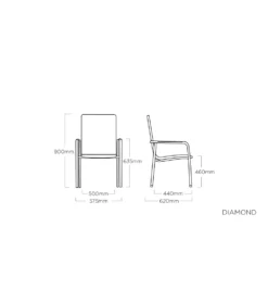 Fauteuil Empilable DIAMOND KETTLER K3 14 Fauteuil Empilable DIAMOND KETTLER K3 -Mobilier Pour Maison fauteuil kettler 5