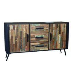 Bahut Industriel 2 Portes 3 Tiroirs Sohan A16