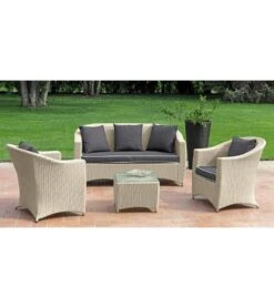 Salon De Jardin En Wicker Tressé Bologna Regarden R3 -Mobilier Pour Maison salon de jardin bologna 6