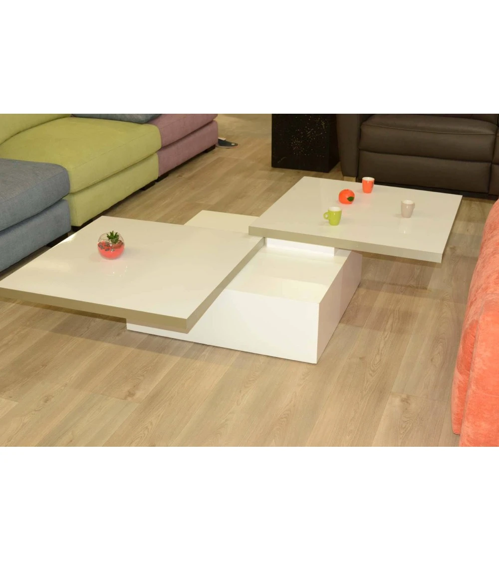 Table Basse Blanche Modulaire Sigma C3 2 Table Basse Blanche Modulaire Sigma C3 – Image 2