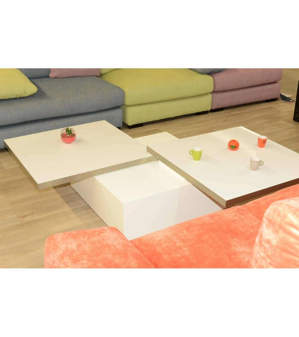 Table Basse Blanche Modulaire Sigma C3 3 Table Basse Blanche Modulaire Sigma C3 – Image 3