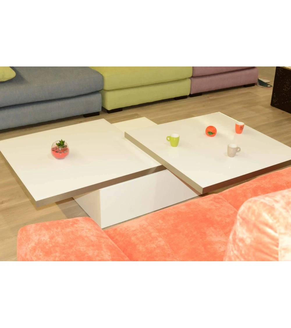 Table Basse Blanche Modulaire Sigma C3 5 Table Basse Blanche Modulaire Sigma C3 – Image 5